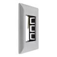 thumbnail image 3 of Placa Con Chasis Alpha 3 Modulos Plastico Plata 11.9X8.2X2 C, 3 of 3