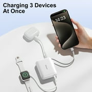 Yoobao Portable Charger with Cable, 10000mAh 22.5W Fast Charging USB-C Power Bank with LED Display, White
