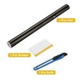 thumbnail image 3 of 1 Set Carbon Fiber Vinyl Wrap 11.81" x 5ft Self-Adhesive Car Sticker Waterproof Wrap Roll for DIY Decor Automotive Exterior Interior Protection with Scraper Tool, Black Golden, 3 of 7