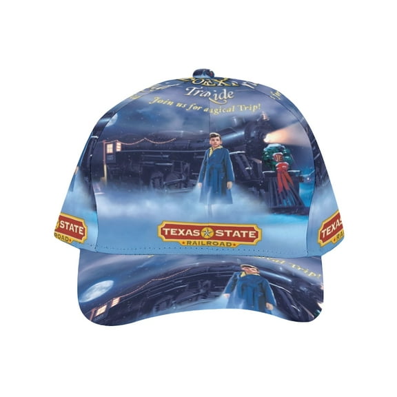The Polar Express-theme Baseball Cap For Men, Women & Kids, Classic Flat Brim Hat Hip Hop Trucker Hat Adjustable Snapback Hat