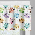 thumbnail image 3 of Ambesonne Cartoon Valance Pack of 2, Owls Face Expressions, 54"X12", Multicolor, 3 of 5