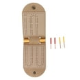 thumbnail image 2 of Game Board, Pocket Sized PU Leather Travel Track Game Board With 4 Pegs For Camping, 2 of 8