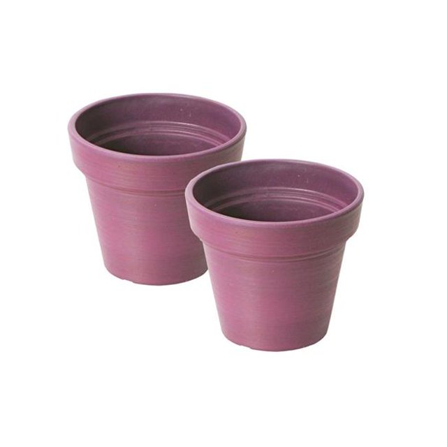 Algreen 18516 6 x 6 x 6 Po Rond Rayé&44; Violet - Pack de 2