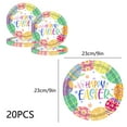 thumbnail image 3 of Fasiaou 20PCS Easter Paper Plates and Napkins Party Supplies, Easter Bunny Egg Disposable Dinner Dessert Plates and Napkins for Spring Holiday Party Decorations Serves 20 ,B, 3 of 6