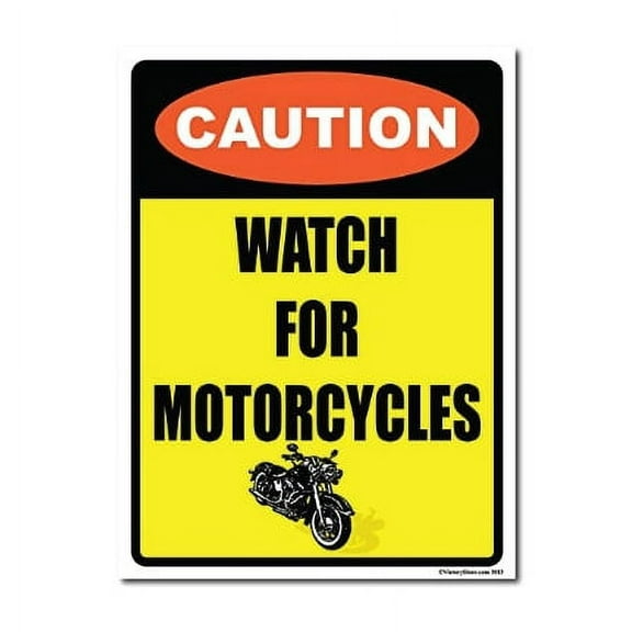 Caution Watch for Motorcycles 18"x24" Aluminum Sign