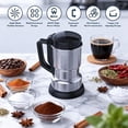 thumbnail image 2 of 400g Electric Grain Grinder Mill 304 Stainless Steel High-Speed Commercial Spice Grinder, 8-Blade System, 400W Copper Motor for Dry Cereals, Herb, Coffee, Corn, Bean Black, 2 of 8