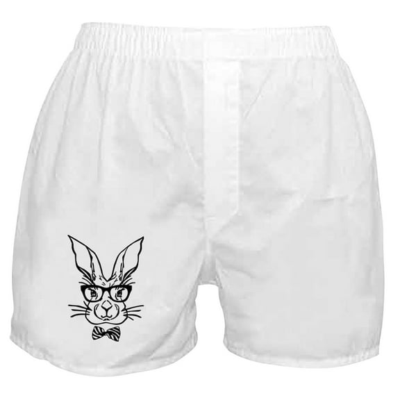 CafePress - Cute Hipster Easter Bunny - Men's Novelty Boxer Shorts