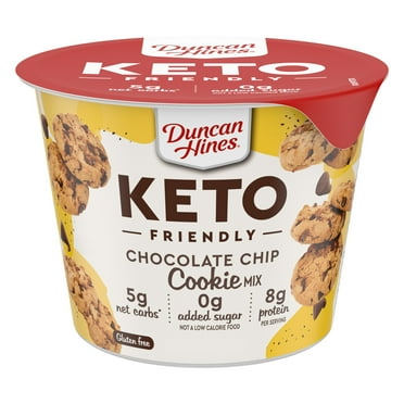 Duncan Hines Keto Friendly Chocolate Chip Cookie Mix Cup, 2.5 oz