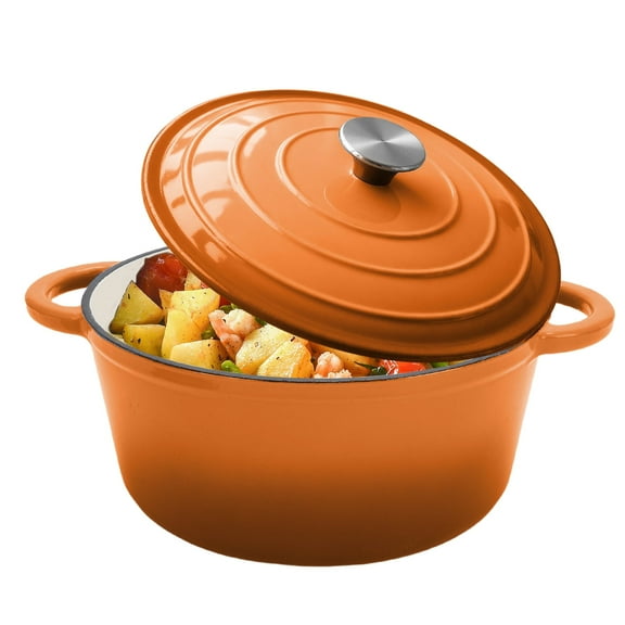 6.5 QT Enameled Cast Iron Dutch Oven with Lid, Nonstick Cookware for Baking, Roasting, Braising & Cooking, Dual Handles