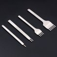 thumbnail image 2 of Zootealy Stainless Steel 1 2 4 6 Flat Chisel Leather Craft Tools Hole Punch Tool Set Diy Lacing Stitching Chisel Punch Tool 3mm Width, 2 of 6