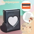 thumbnail image 6 of Mini Photocard Binder, 3 Inch Green Mini Photo Album Heart Hollow Card Binders with 32 Pockets Mirror-Like Photocard Binder with Pendant, 6 of 9
