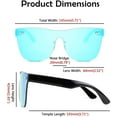 thumbnail image 4 of FEISEDY Oversized Mirrored Frameless Lens One Piece Sunglasses for Women Men B2647, 4 of 10
