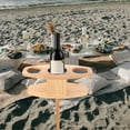 thumbnail image 2 of OULII 1Pcs Small Outdoor Table Folding Wood for Beach with Rectangular Shape, 2 of 8
