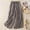 Grey, variant on Women's Wide Leg Pants Linen Pant Summer Loose Skirt Pants Retro Thin Elastic Cotton Linen Pant Embroidered Casual Pants Navy