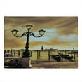 thumbnail image 2 of Venice Cutting Board, Venice Lagoon Gondolas Moored by Saint Mark Square on Grand Canals Dreamy Sky, Decorative Tempered Glass Cutting and Serving Board, Large Size, Pale Brown Black, by Ambesonne, 2 of 5