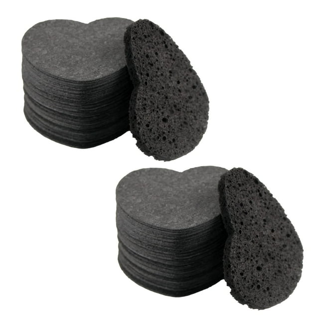 Esponjas faciales Spunspon de celulosa con forma de corazón, 100 unidades