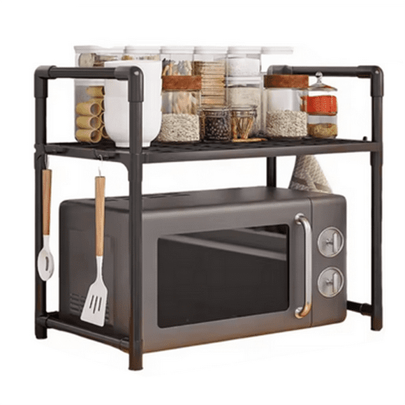 Étagère de Rangement de Cuisine à Plusieurs Niveaux pour Micro-Ondes, Étagère de Comptoir Debout Réglable pour Condiments, Étagère de Four, Accessoire de Cuisine A
