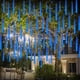 thumbnail image 1 of Luces de meteoritos Ducha Luces de lluvia Luz de Navidad LED 30 cm 8 tubos Gota a prueba de agua Carámbano Caída Gota de lluvia Luces en cascada para fiesta Boda Jardín Árbol de Navidad, azul Sincero Hogar, 1 of 6