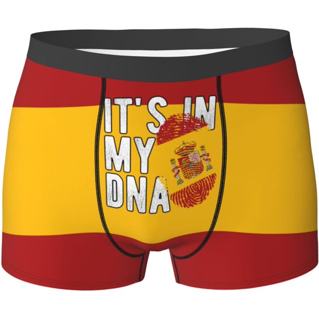 SEVEBJ Spain Flag Spanish Man Boxer Briefs Knickers Elastic Underpants Breathable Trunks