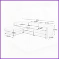 thumbnail image 4 of Blue 6-Seat Modular Chenille Sectional Sofa with Storage & Cylindrical Support for Living Room, 4 of 26