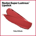thumbnail image 5 of Revlon Super Lustrous Lipstick with Vitamin E and Avocado Oil, Ruby Attitude, 0.15 oz, 5 of 10