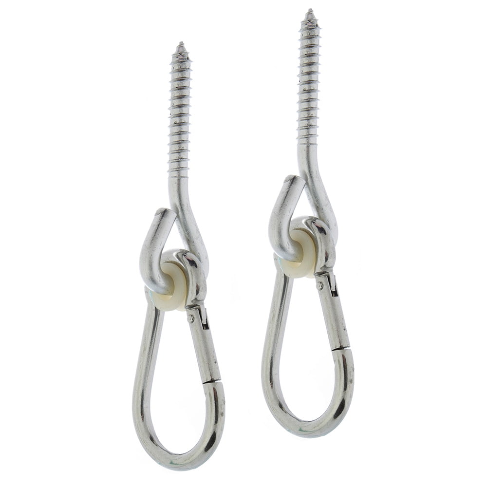 BarnShedPlay Stainless Steel Threaded Snap Hook Swing Hangers