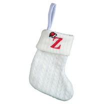 christmas decorations Christmas decorations: Children's knitted white embroidered Christmas socks, Christmas decorations