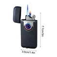 thumbnail image 3 of Blasgw Cool Lighters, Fire Gas Lighter Blue Flame Inflatable Windproof Double Torch Lighter Accessories Men's Gift Black, 3 of 4