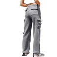 thumbnail image 3 of Cargo Pants Women Wide Leg Sweatpants High Waisted Joggers with Pockets Outdoor Athletic Workout Casual Loose Pants Soft Comfy Lightweight Hilking Jogger Vacation Trousers, 3 of 6