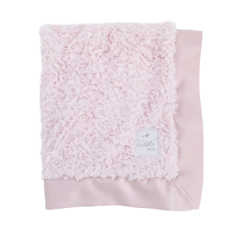 Cuddle Me Cuddle Plush Blanket with Matte Satin Border Pink Walmart