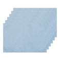 thumbnail image 1 of REGALWOVEN Set de 6 manteles individuales de lino sintético para banquete, cena, buffet, azul claro 19x13 pulgadas, 1 of 6