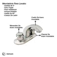 thumbnail image 2 of Llave Mezcladora Baño Lavabo Alfa  Satinado de Acero Inoxidable Manerales Atenas Corto, 2 of 3