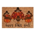 thumbnail image 1 of TIELUTT Thanksgiving Home Autumn Front Door Door Mat Carpet Floor Mat Decoration Fall Throw Blankets Designer Throw Fuzzy Blanket with Pom Poms Creme Throw Blanket 5x7 Rugs for Living Room, 1 of 3