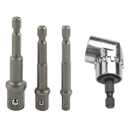 

CPAN 4pcs Socket Adapter With 105 Degree Corner Hex Shank Drill Bits Extension Rod