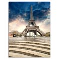 thumbnail image 2 of Paris Eiffel Towerwith Stairs - Landscape Photo Canvas Art Print, 2 of 3