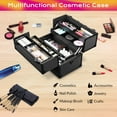 thumbnail image 3 of Byootique Portable Aluminum Makeup Case with Splitter Plate Lockable Cosmetic Train Organizer, 3 of 11