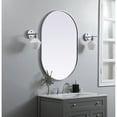 thumbnail image 3 of Elegant Decor Metal Frame Oval Mirror 27x40 Inch in Silver, 3 of 3