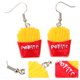 thumbnail image 3 of EeaseMX 1 par de pendientes interesantes, pendientes decorativos con forma de papas fritas, regalo, 3 of 7