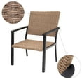 thumbnail image 2 of C-Hopetree Outdoor Lounge Chair for Outside Patio Porch, Metal Frame, Natural All Weather Wicker, 2 of 7