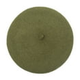 thumbnail image 3 of DLAPL Wool Beret Hat for Women  Solid Color Classic French Style Beret Cap （Olive Green）, 3 of 4