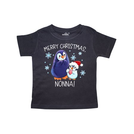 

Inktastic Merry Christmas Nonna! Cute Holiday Penguins Gift Toddler Boy or Toddler Girl T-Shirt