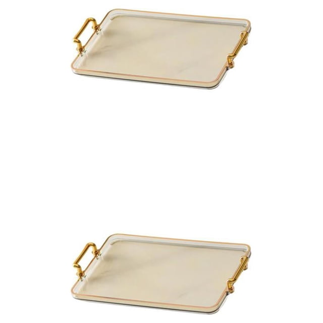 Bandeja de servicio Advancent estilo nórdico multiusos Marrón claro 2piezas