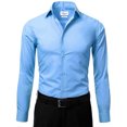 thumbnail image 2 of Berlioni Italy Men's Long Sleeve Premium Slim Fit Dress Shirt, 2 of 4