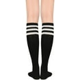 thumbnail image 3 of Zando Women's Knee High Socks Athletic Thin Stripes Tube Socks High Stockings Outdoor Sport Socks, 3 of 3