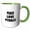 Green/White, variant on 3drose, Peace Love and Pitbulls. Things That Make Me Happy. Pitbull Lover Gift, 15oz Two-tone Yellow Mug