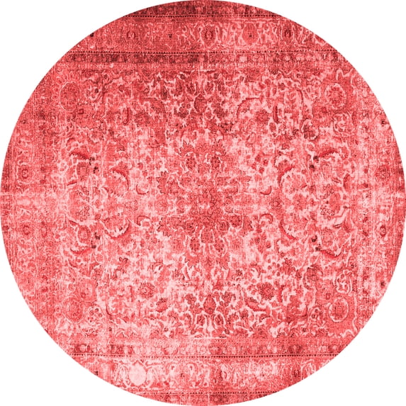 Ahgly Company Indoor Round Persian Red Traditional Area Rugs, 3' Round