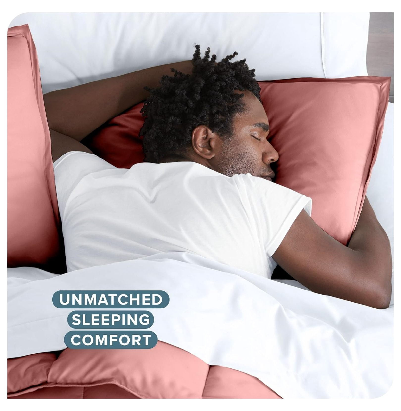 Bedding Duvet Cover King Size - Premium 1800 Super Soft Collection - Lightweight, Cooling - Soft Breathable Bedding Duvet Cover (King, Dusty Rose)