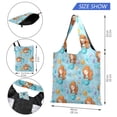 thumbnail image 3 of Stylish Foldable Shoulder Handbag Lightweight Durable Portable Fashion Bag Perfect for Shopping, Picnic, Party, Commuting & Travel Little Mermaids and Seashells, 3 of 6