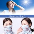 thumbnail image 3 of thinsony Women Summer Chiffon Bandana Cycling Face Neck Protection Sunscreen Printed Breathable Scarf, 3 of 8