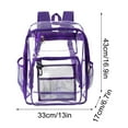 thumbnail image 3 of Up to 65 off!Yyuenw Clear Backpack Heavy Duty Transparent Backpack Waterproofs PVC Storage Bag Transparent Bookbag for School Large Capacity Clear Bag for College, Travel, Security, 3 of 5